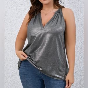 SHEIN 4XL Gorgeous Metallic Tank